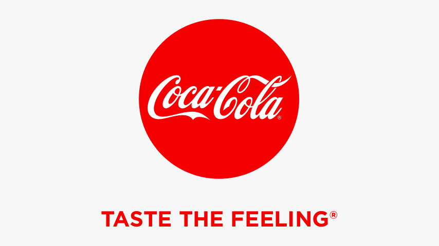 Ejemplo de logo con tagline Coca-Cola